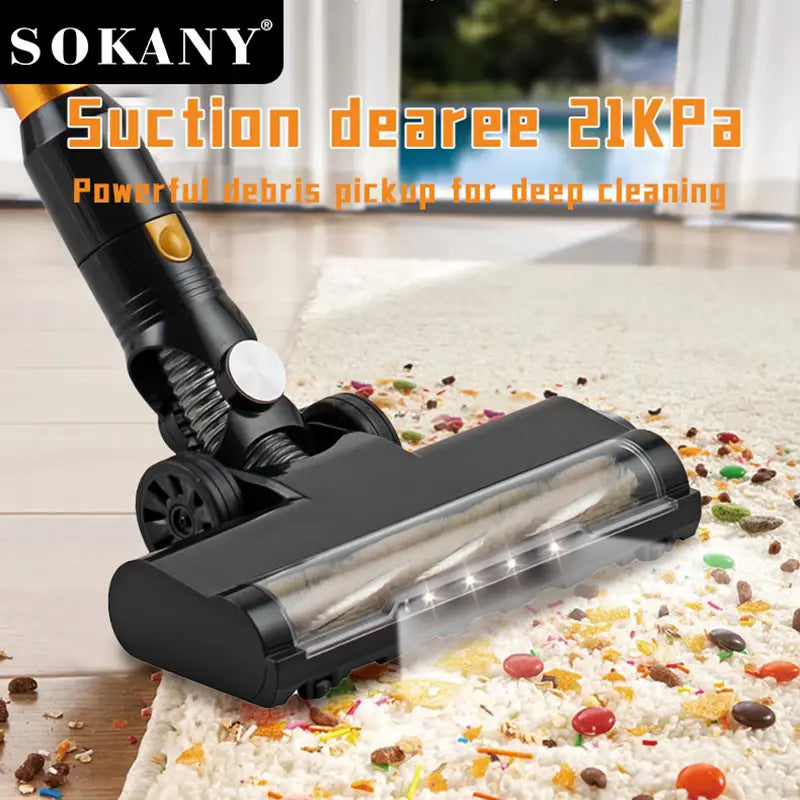 SOKANY SK-13026 Cordless Handheld Vacuum Cleaner with 2200mAh Battery and 21KPa Suction