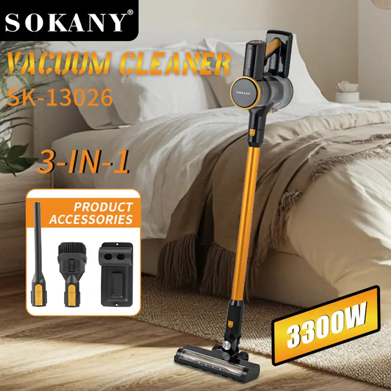 SOKANY SK-13026 Cordless Handheld Vacuum Cleaner with 2200mAh Battery and 21KPa Suction
