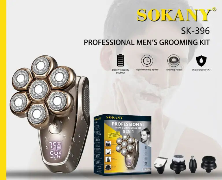 SOKANY SK-396 Professional Men’s Grooming Kit with 800mAh Battery