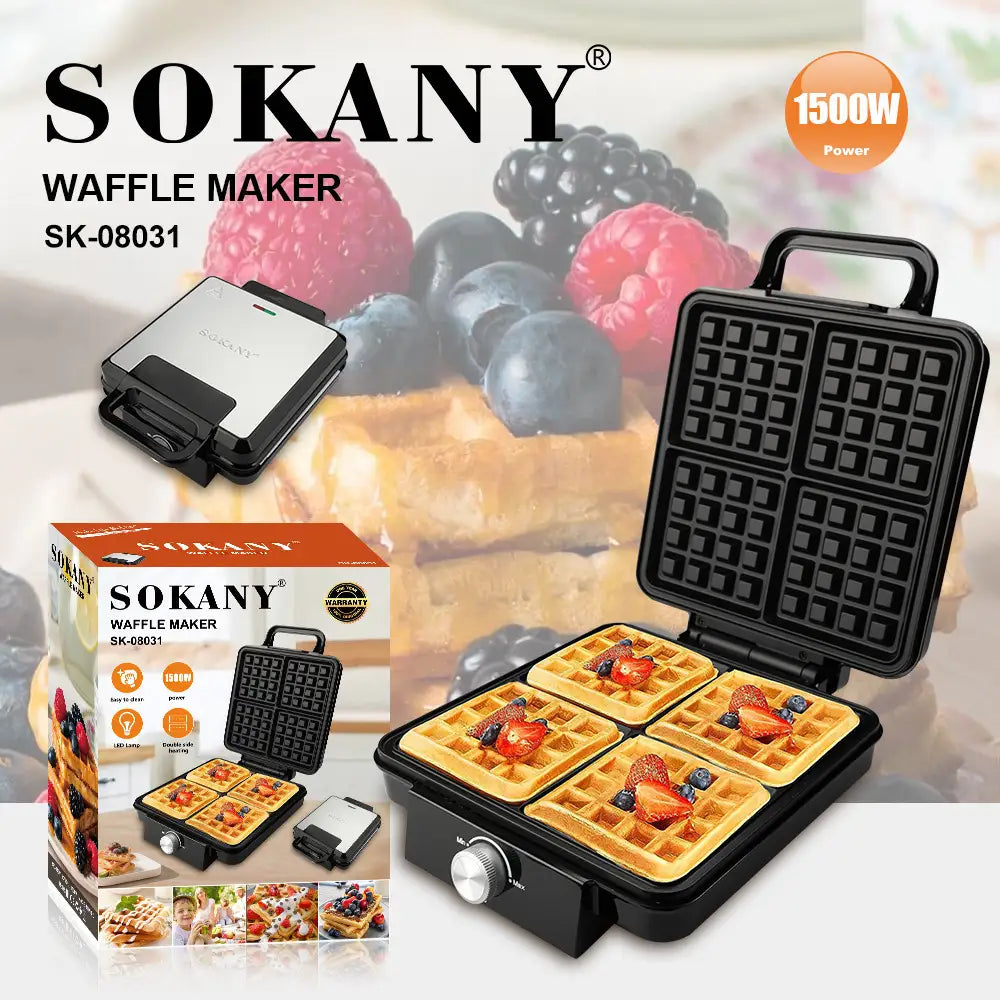 SOKANY SK-08031 Compact Non-Stick Grill with Heat-Resistant Body
