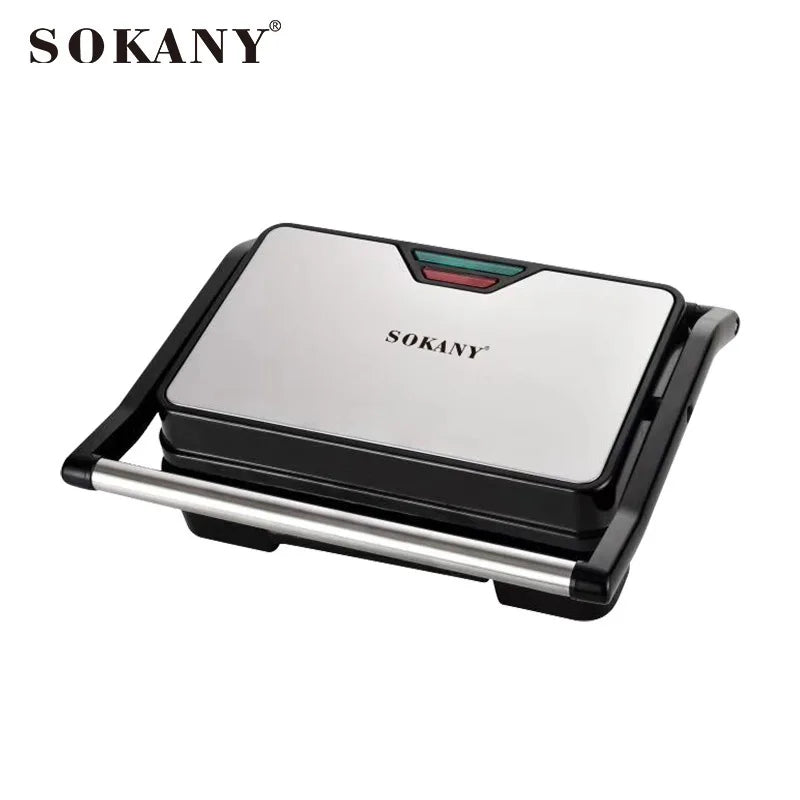SOKANY SK-223 Sandwich Maker with Non-Stick Coated Plates and Overheat Protection