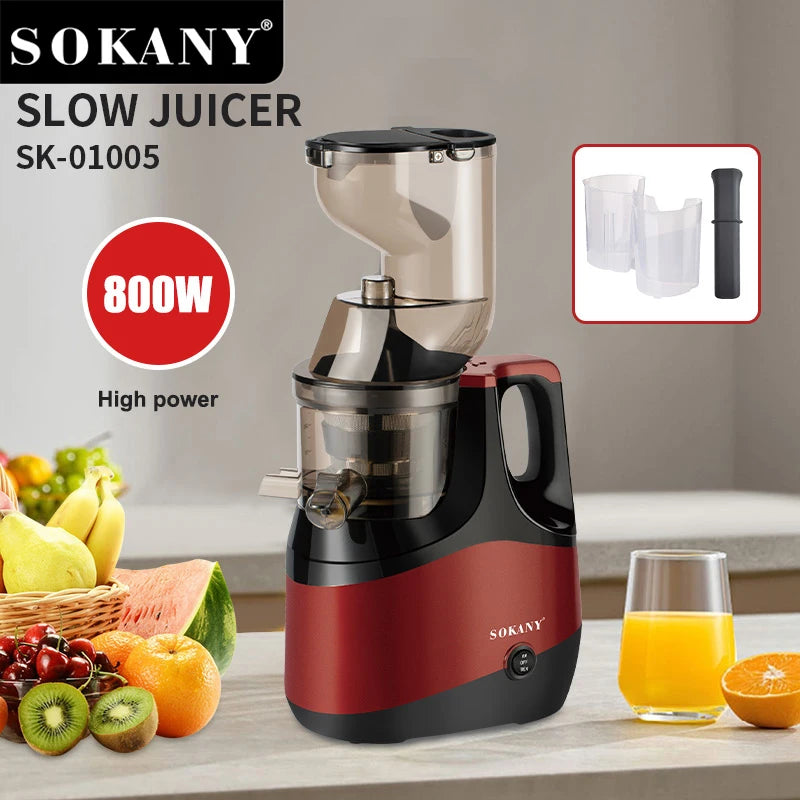 SOKANY SK-01005 Powerful Juice Extractor with 800W Motor and Safety Features