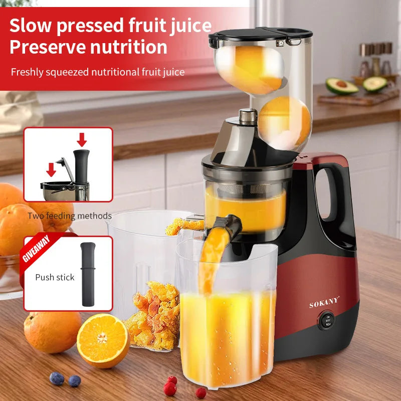 SOKANY SK-01005 Powerful Juice Extractor with 800W Motor and Safety Features