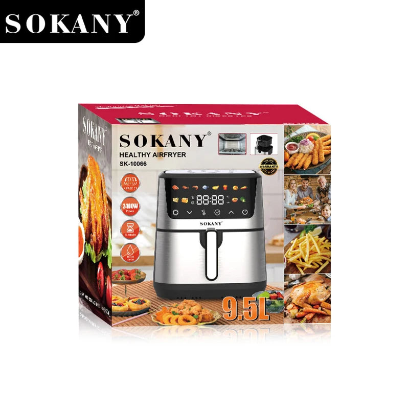 SOKANY SK-10066 Healthy Air Fryer with 2400W high-power and adjustable temperature