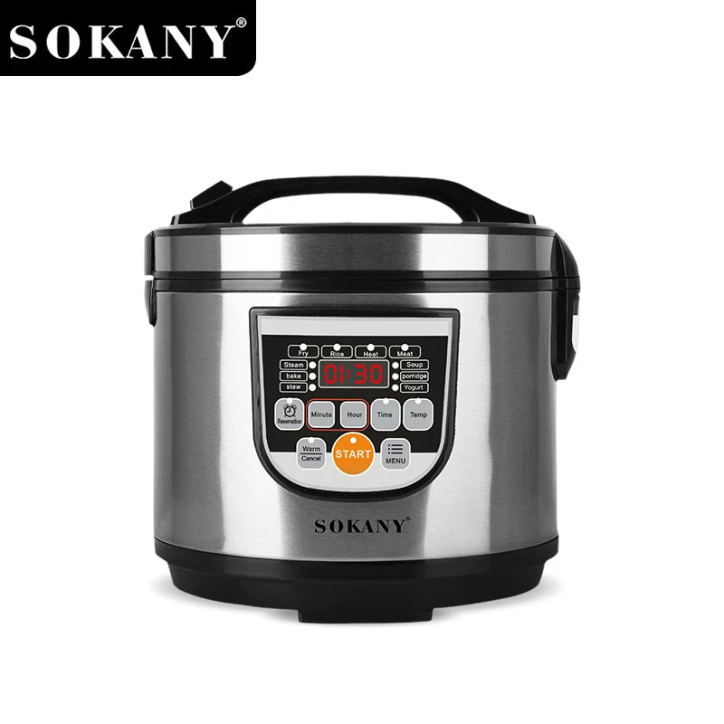 SOKANY SK-07051 Digital Rice Cooker featuring One-Key Exhaust and Safety Valve Design