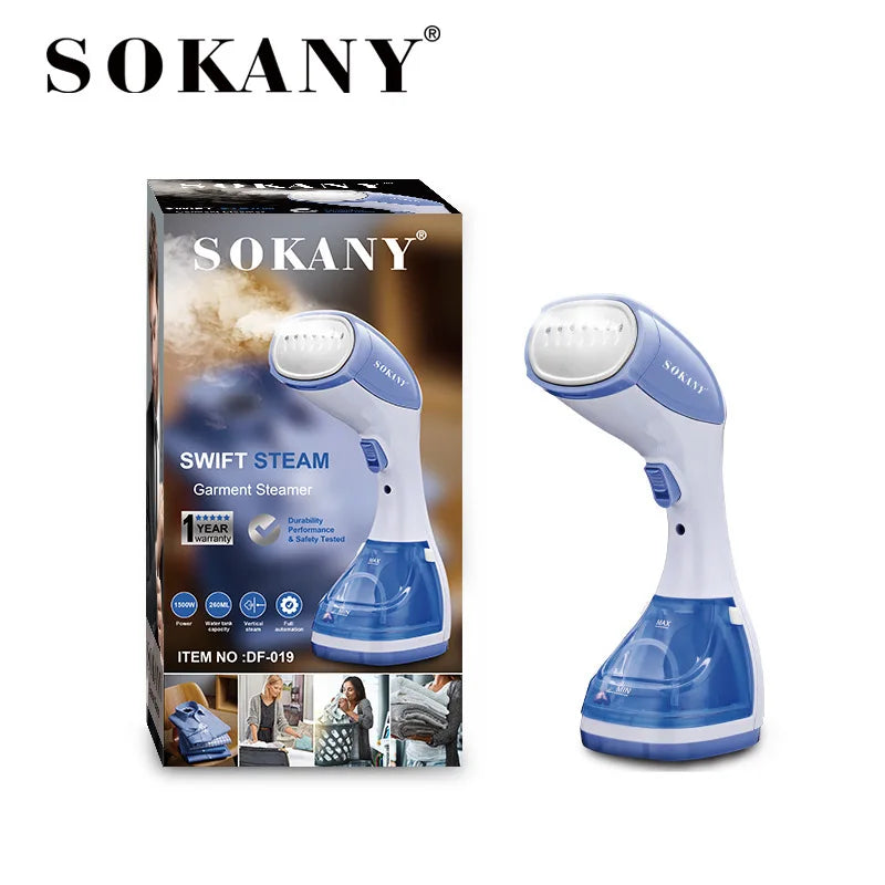 SOKANY DF-019 Handheld Steamer with 30-Second Heat-Up,260ml Tank,and Brush Attachment