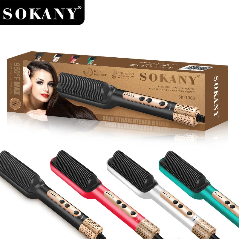 SOKANY SK-1008 Hair straightner 5-Temp Variable Heating, 2-Min Heat, Overheat Safe