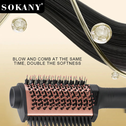 SOKANY SK-15049 1200W Multifunctional Hot Air Comb with Quick Drying & Curling/Straightening.