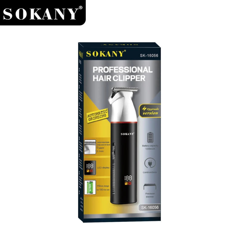 SOKANY SK-16056 Professional Hair Clipper with 1200mAh Lithium Battery and Stainless Steel Cutter Head