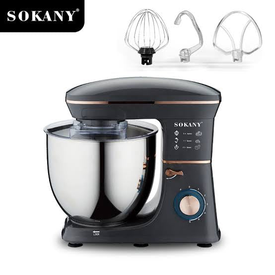 Sokany SC-206 Black Rose Gold 1000W Stand Mixer – 5L Electric Kitchen Mixer with Dough Hook, Whisk & Beater | Premium Affordable Stand Mixer South Africa