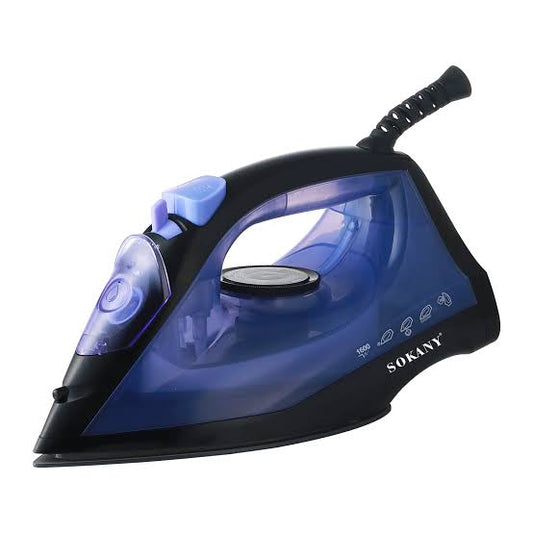 SOKANY SK-11002 Steam Iron 1600W | Compact Ceramic Soleplate – Anti-Drip & Self-Clean | Buy Online South Africa