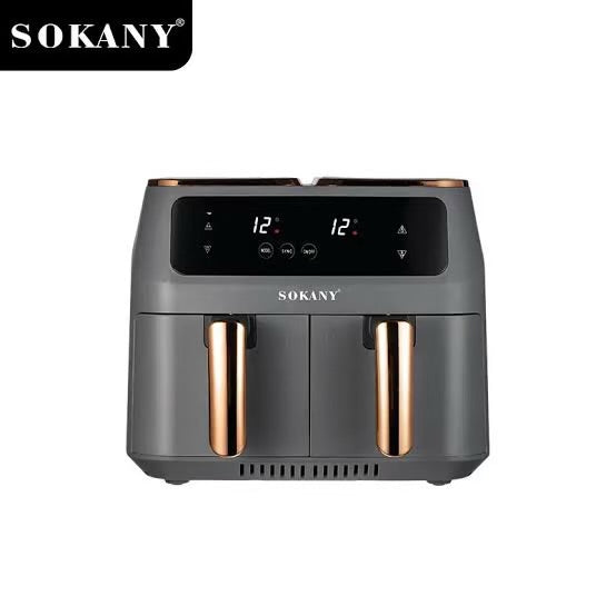 BLACK FRIDAY 2025 | SOKANY SK-8030 8L Dual Air Fryer with Windows & Rose Gold Handles – Dual Zone 2400W – Lowest Price in SA!