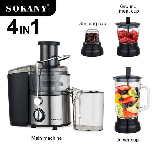 SOKANY SK-4009 4-in-1 Multifunction Juicer with 800W Motor and Stainless Steel Blad