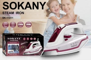 Buy the SOKANY SK-629 1600W Steam Iron in South Africa. Features ceramic soleplate, 20g/min steam, vertical burst, anti-drip & self-clean. Fast heating, 300ml tank. Free delivery nationwide!