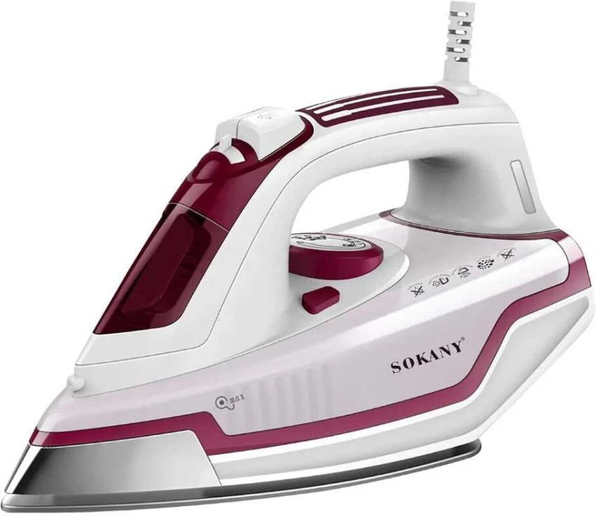 Buy the SOKANY SK-629 1600W Steam Iron in South Africa. Features ceramic soleplate, 20g/min steam, vertical burst, anti-drip & self-clean. Fast heating, 300ml tank. Free delivery nationwide!