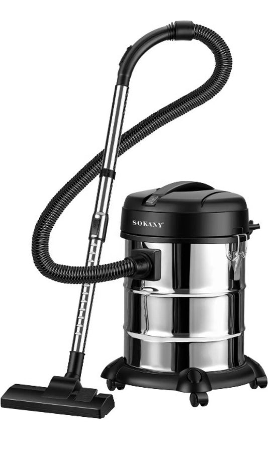 SOKANY 8-Gallon (30L) Wet/Detergent Stainless Steel Shop Vacuum – 2000W Industrial Wet Dry Vacuum Cleaner with Blower Function
