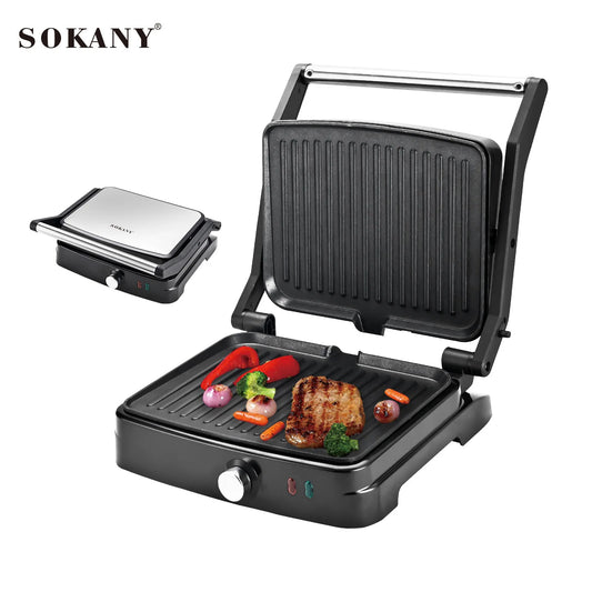 SOKANY SK-204 Electric Grill with 2000W Power and Non-Stick Coated Plates
