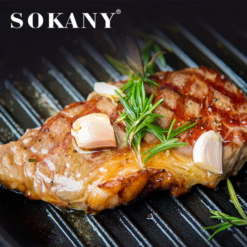 SOKANY KJ-202 Electric Grill with 2000W Power and Non-Stick Coated Plates