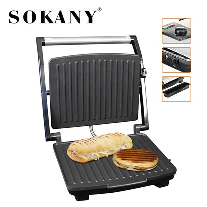 SOKANY KJ-202 Electric Grill with 2000W Power and Non-Stick Coated Plates