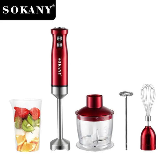SOKANY SK-201A Mini Hand Mixer with Stainless Steel Whisk and 3-Speed Settings