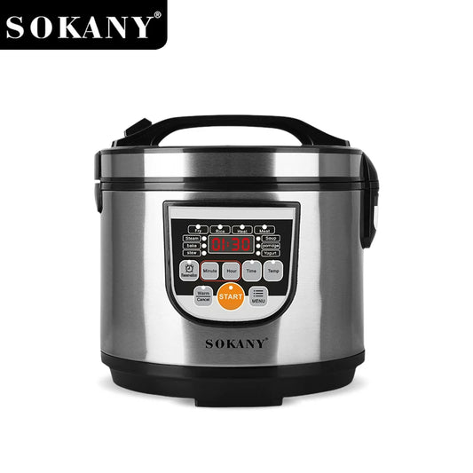 SOKANY SK-07051 Digital Rice Cooker featuring One-Key Exhaust and Safety Valve Design
