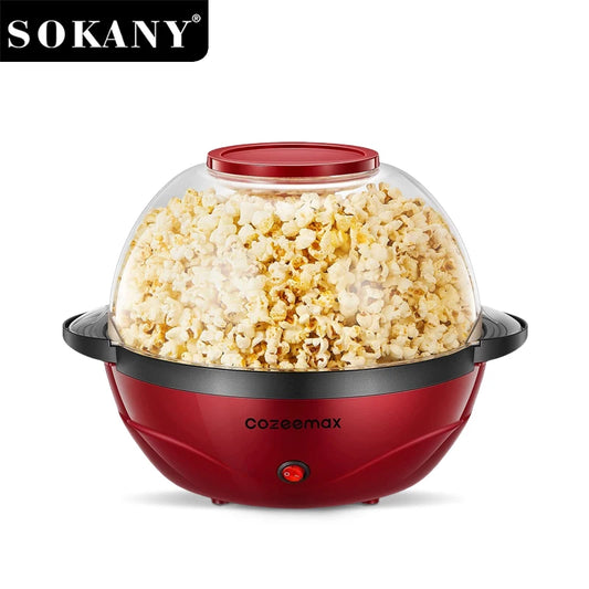 SOKANY SK-905 Popcorn Maker with Removable Non-Stick Plate and Dishwasher Safe Design